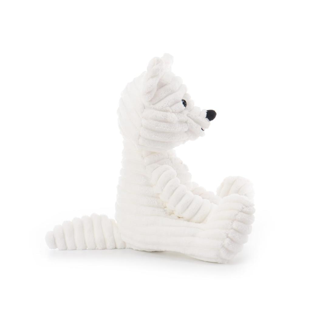 Apricot Lamb Corduroy Arctic Fox Plush Toy for Kids, Soft and Cute, Fluffy Corduroy Arctic Fox for Girls and Boys, 20cm