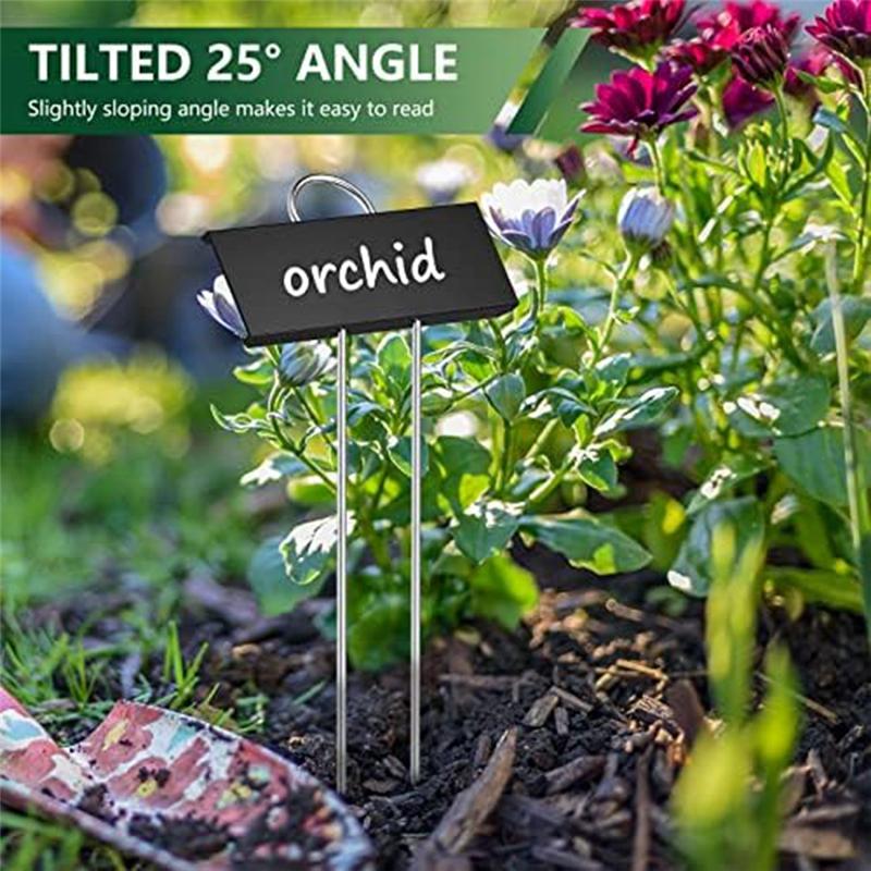 T02C!40-Pack Weatherproof Garden Markers Reusable Nursery Tags For Vegetables Herb Flower Seed Greenhouse