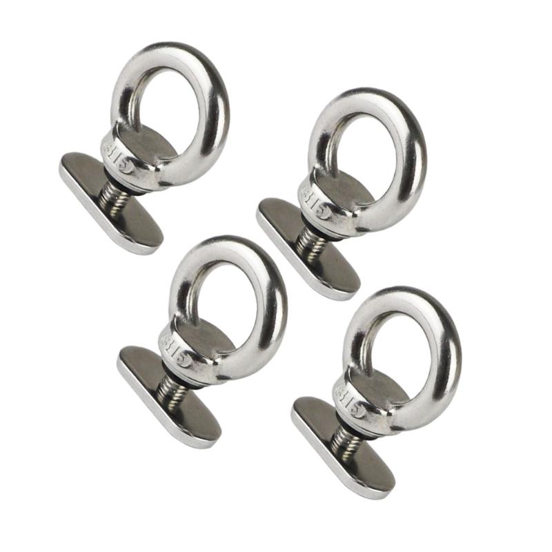 2/4Pcs 304/316 Stainless Steel Tie Down Rail Mount Eyelet Precise Easy Installation Multifunctional Kayak Rail Mount Accessories