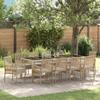 Garden Dining Set 11 pcs Beige Poly Rattan