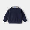Baby Boys Spring Casual Sweatshirt Faux Two Piece Cartoon Long Sleeve Top for Toddler Boys