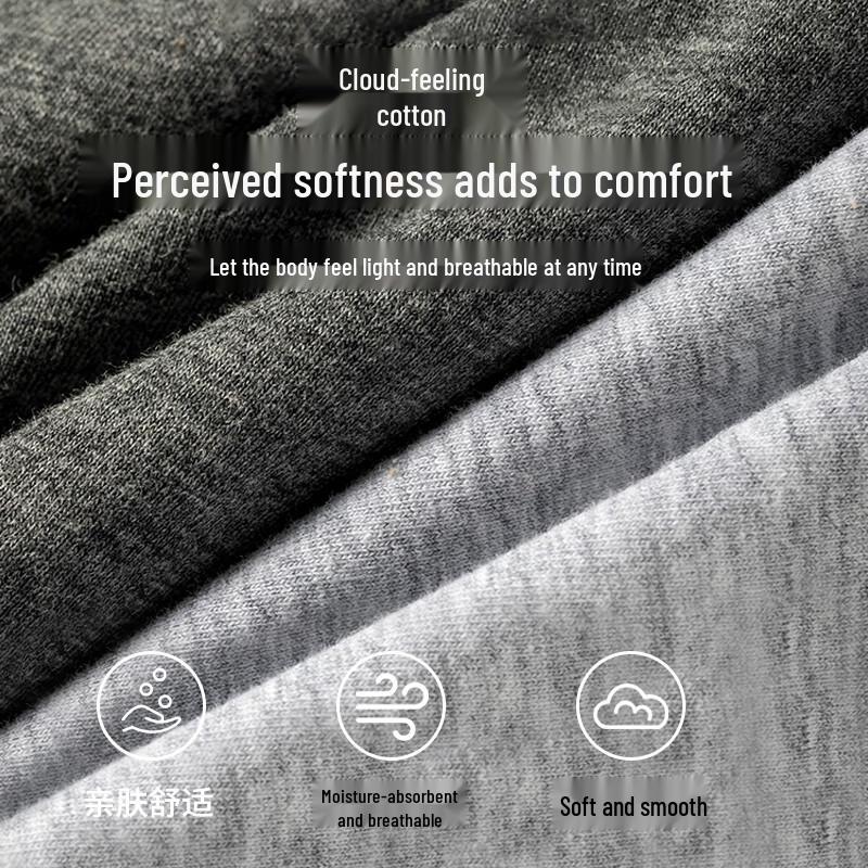 MaoRen Men's Pure Cotton 7A Antibacterial Boxer Briefs 3-Pack