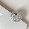 Korean Style Rhinestone Gemstone Phone Holder - Magnetic Round Finger Ring