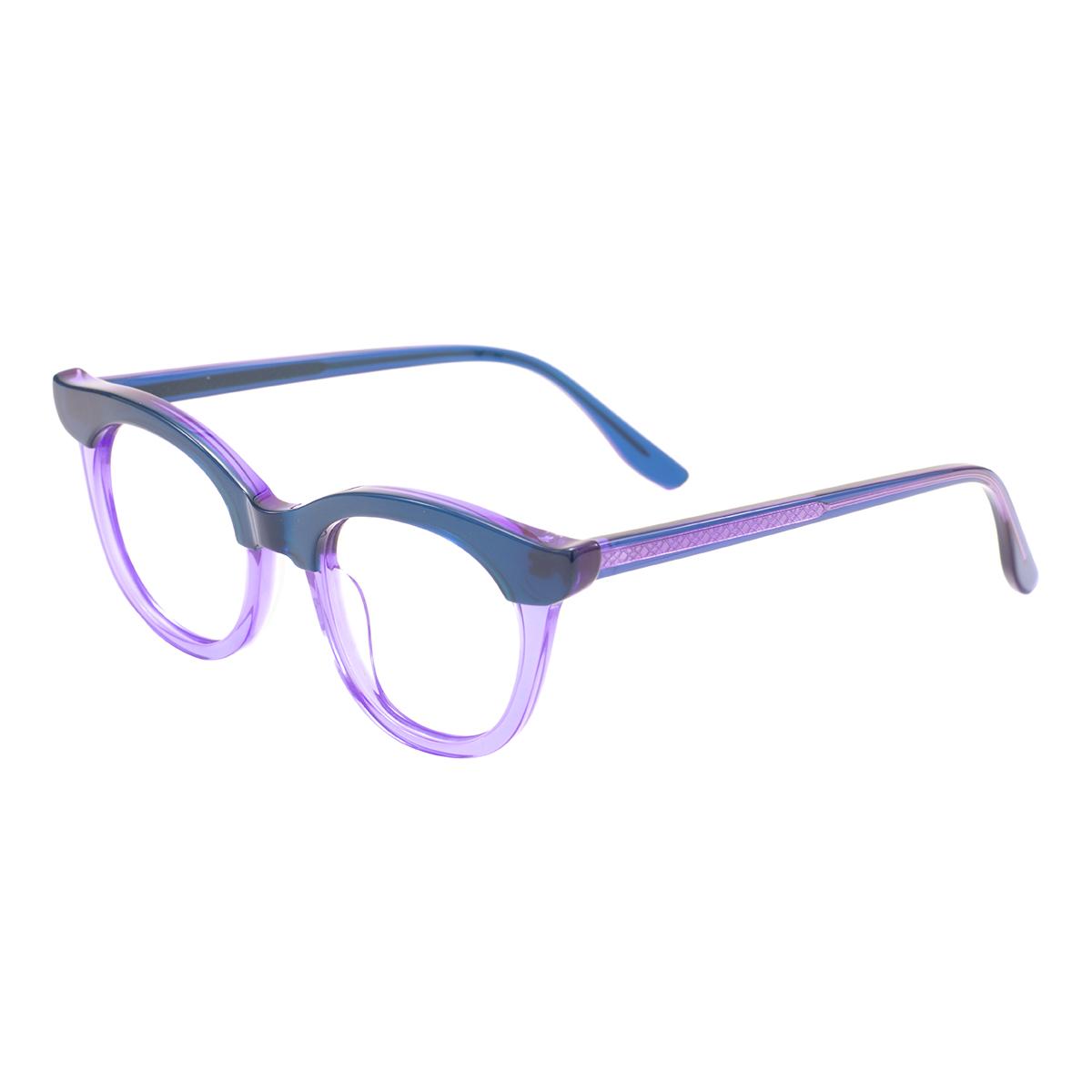 

Women Round Retro Frame Computer Outdoor Driving Eyewear Reading Progressive Eyeglasses Anti-Blue Light for Prescription Lenses