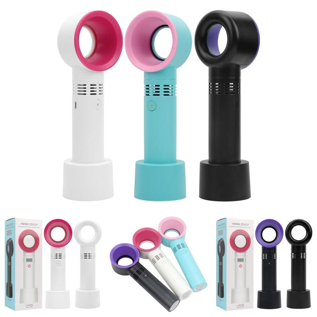 Portable 360° Bladeless Mini Fan For Eyelash Drying And Cooling Usb Rechargeable Handheld And Quiet