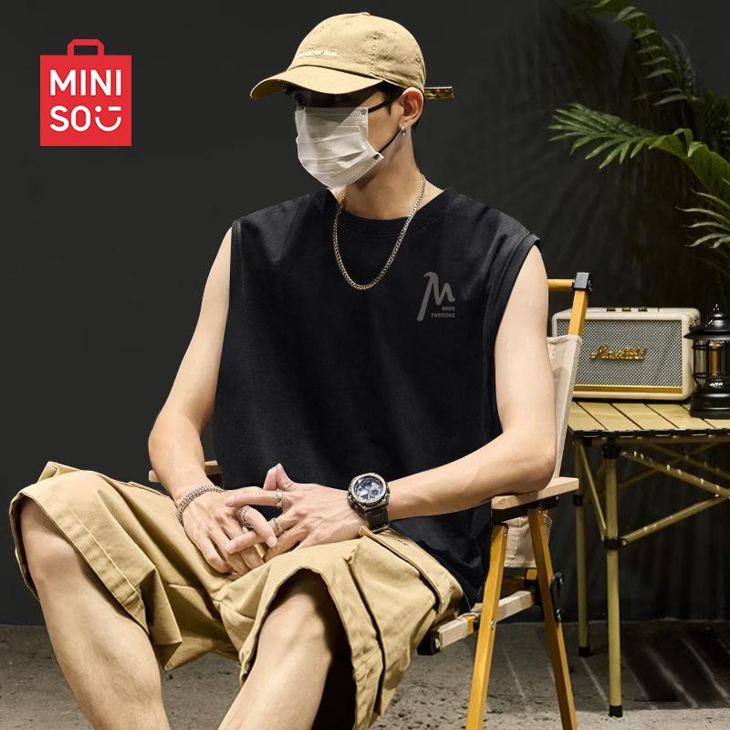 MINISO Men's American Retro Sleeveless T-Shirt
