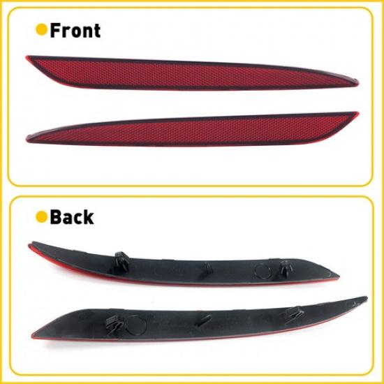 Pair Rear Reflector Bumper Reflex Light Lamp LH & RH For 2017- Tesla Model 3