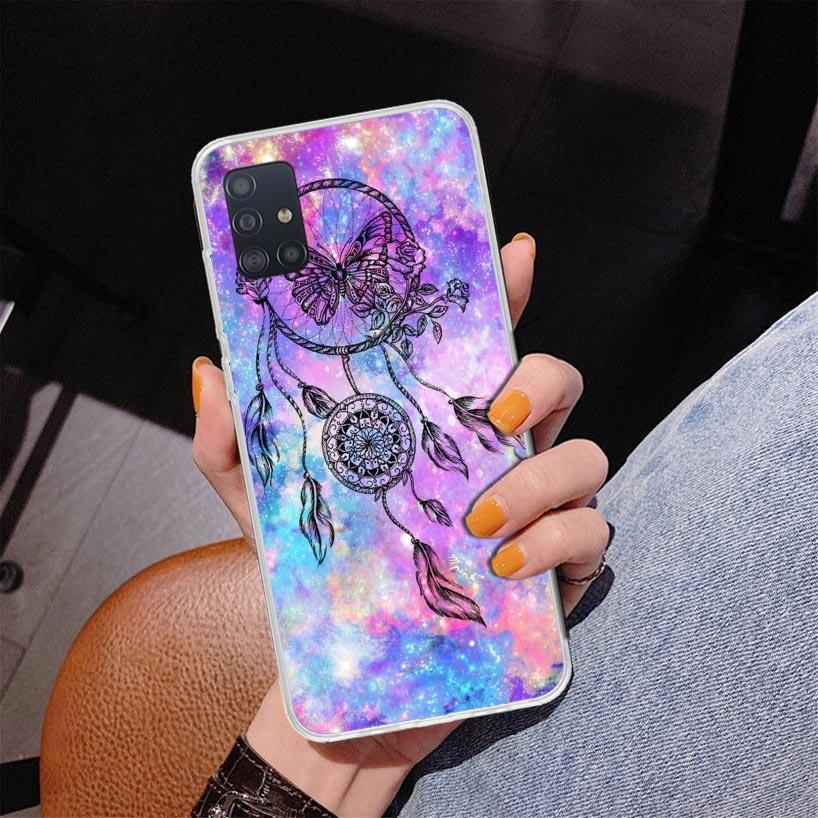 Retro Feather Dreamcatcher Phnoe Case for Samsung Galaxy A12 A22 A32 A42 A52 A51 A50S A20S A10S A41 A31 A21S A40 A30S A20E A71 A