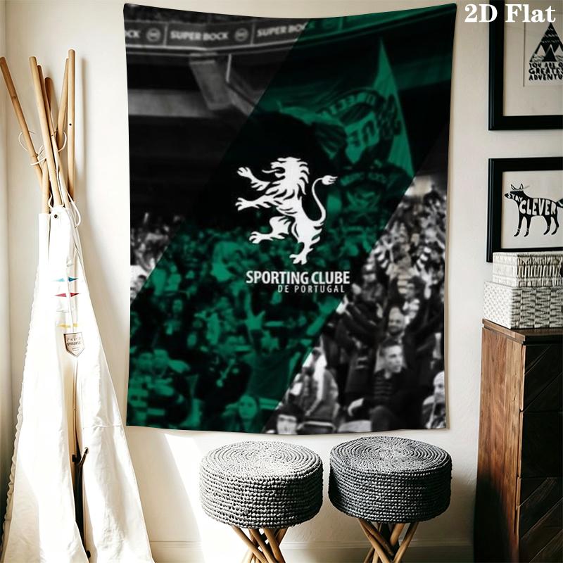 Sporting CP Wall Tapestry Aesthetic Wall Hanging Printed Fabric Blanket Decorative Tapestries for Bedroom Living Room Home Decor