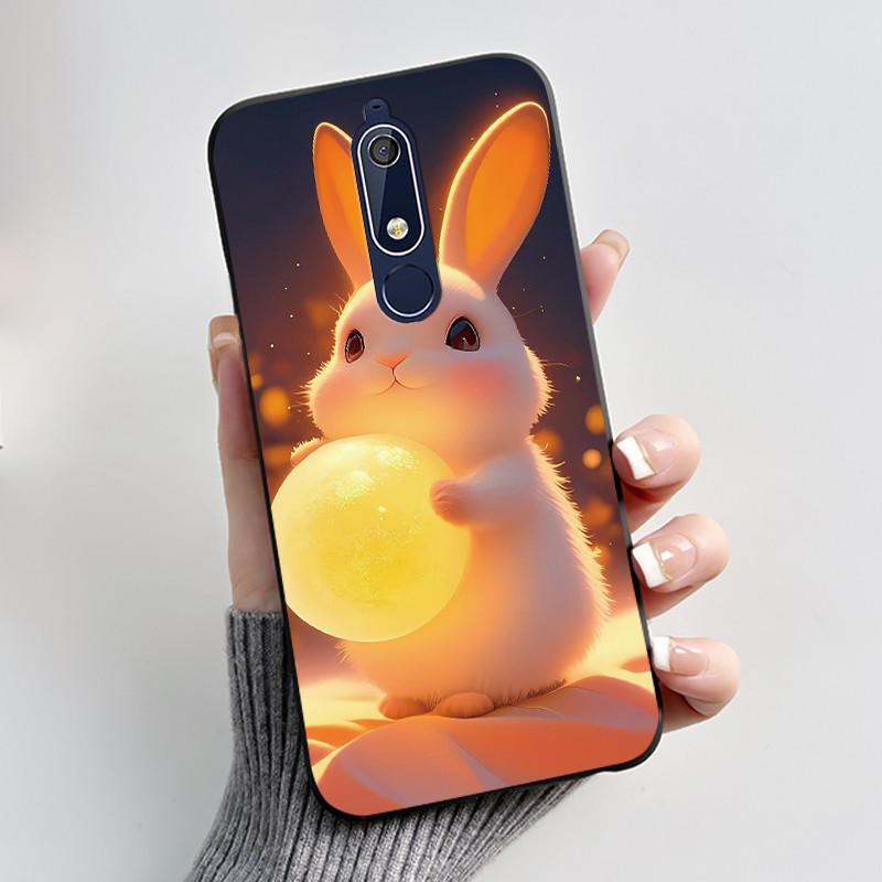 Casing For Nokia 5.1 6.1 Aesthetic Luxury Cute Cool Boys Girls Soft silicone Phone Case Back Cover Black Matte Protective Shell