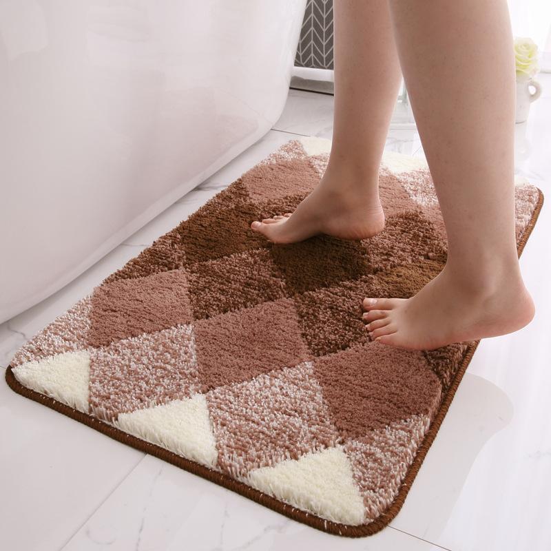 Gradual change flocking home floor mat carpet toilet bathroom non-slip mat entry porch absorbent foot pad non-slip absorbent