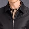 Antonio Men's Light Luxury 90% Goose Down & Camel Wool Padded Satin Jacket