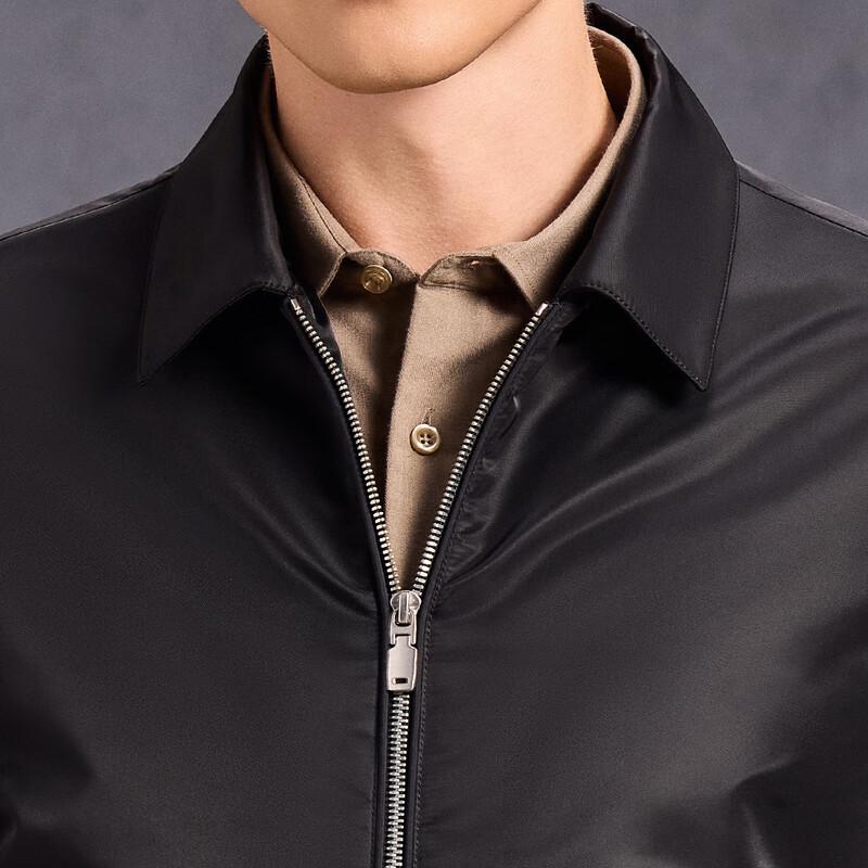 Antonio Men's Light Luxury 90% Goose Down & Camel Wool Padded Satin Jacket