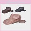 European Style Mens Cowboy Hat With Polyester Material And Sun Shield For Casual Use