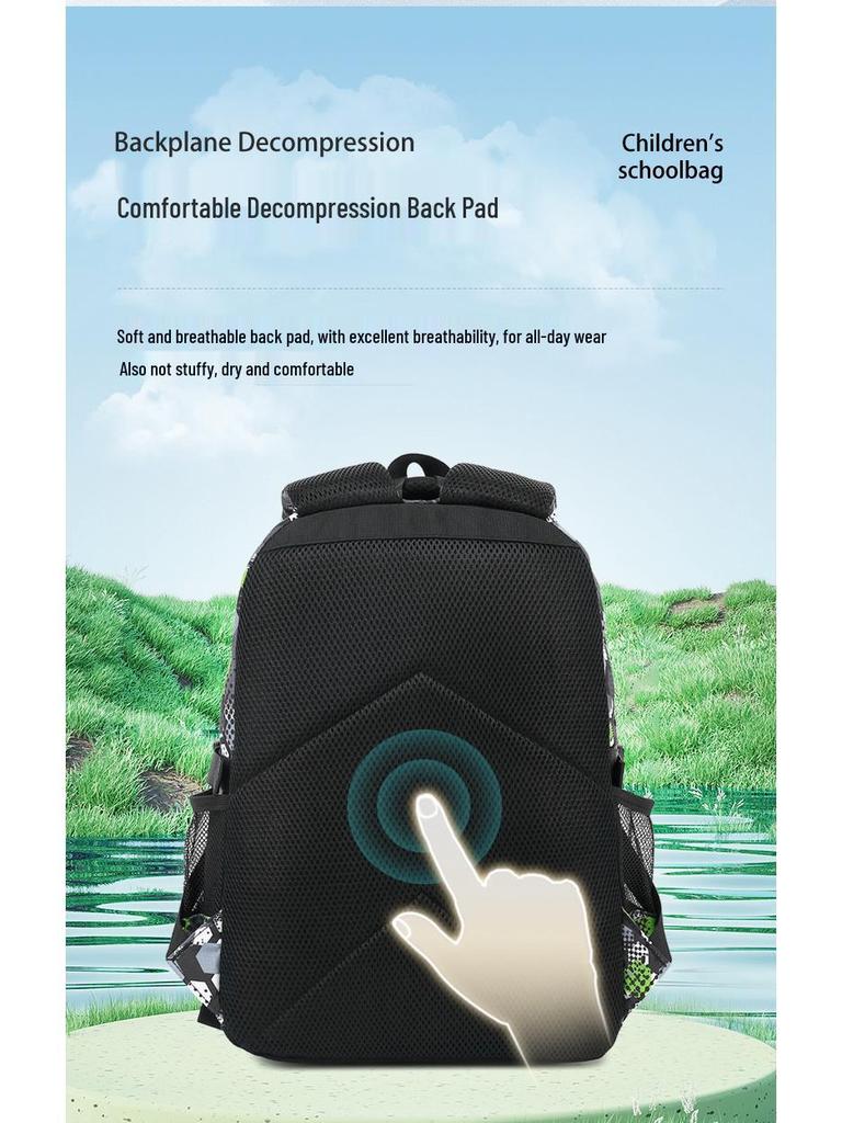 Large Capacity Cartoon Football Backpack for Primary Students - Durable, Multi-Compartment Schoolbag