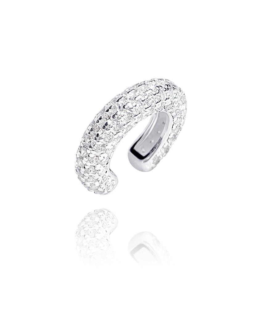 Raindrop Jewelry Raindrop Donut Pave Eternity Ear Cuff [S925]