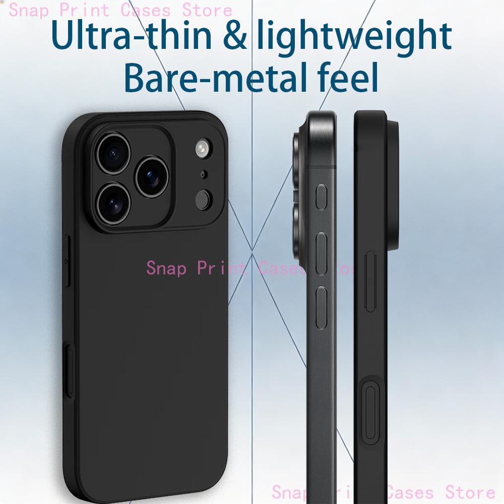 DIY Phone Case For iPhone All Models 17,16,15,14,13,12,11,Pro,Max,Plus,X,XS,SE4,Mini,Customized Photo Soft Black Silicone Case