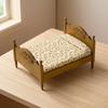 Ornate Carved Miniature Bed Realistic 1:12 Scale Dollhouse Double Handmade