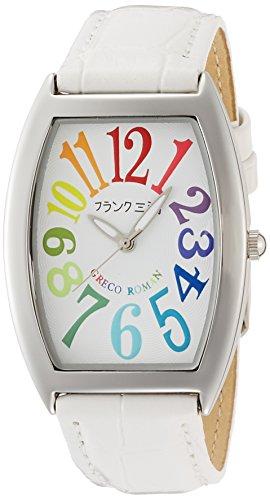 Frank Miura FRANKMIURA Watch Zero Model Greco-Roman Style 400 Undefeated Commemorative Leather Strap Colorful White FM00K-CRW