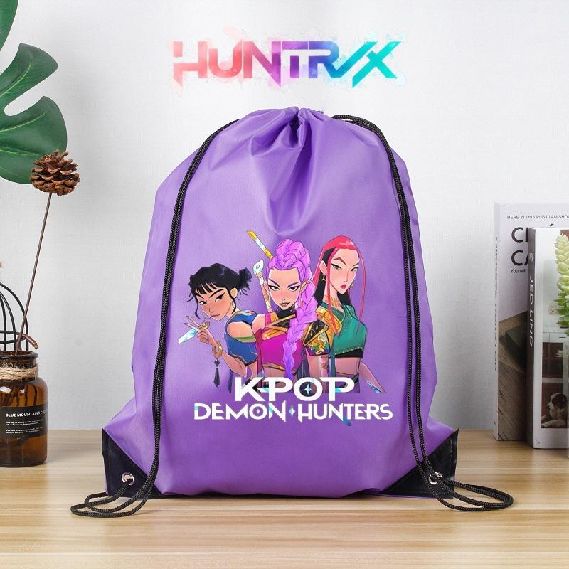 Huntress Girls Cosplay Drawstring Backpack Lightweight Polyester String Bag for Marathon Sports Events Gym Travel