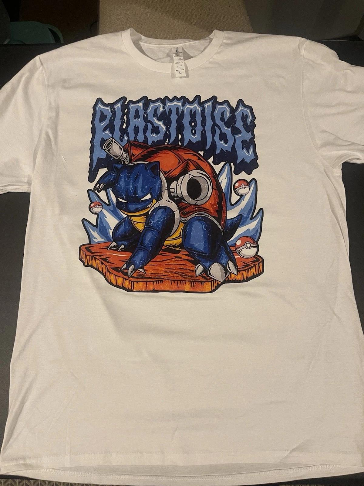 

Blastoise Graphic T-Shirt Size Large Retro Style Pokémon L Gift Vintage New Tee 4XL