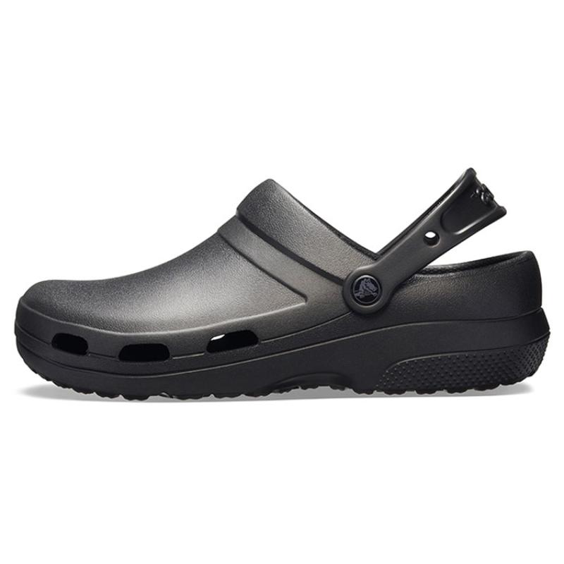 Crocs Specialist II Clog PU Comfortable Easy To Clean Toe Hole Shoes Unisex Same Black