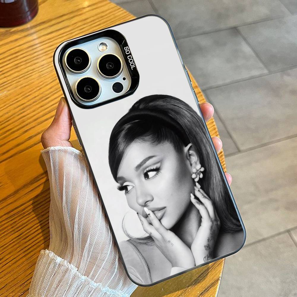 Ari-AG4 A-Ariana Fans Phone Case For iPhone 16 17 15 14 12 13 Pro Max Black Candy Matte Shockproof Cover