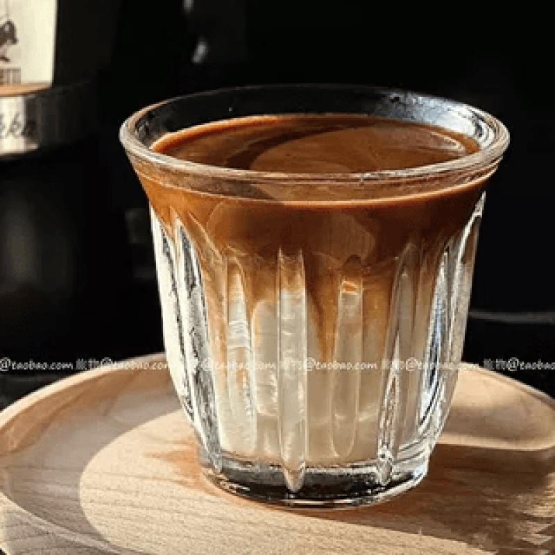 Qiwei Aurora Glass Coffee Cup with Lid