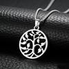 European & American Style Hollow Tree of Life Stainless Steel Pendant Necklace