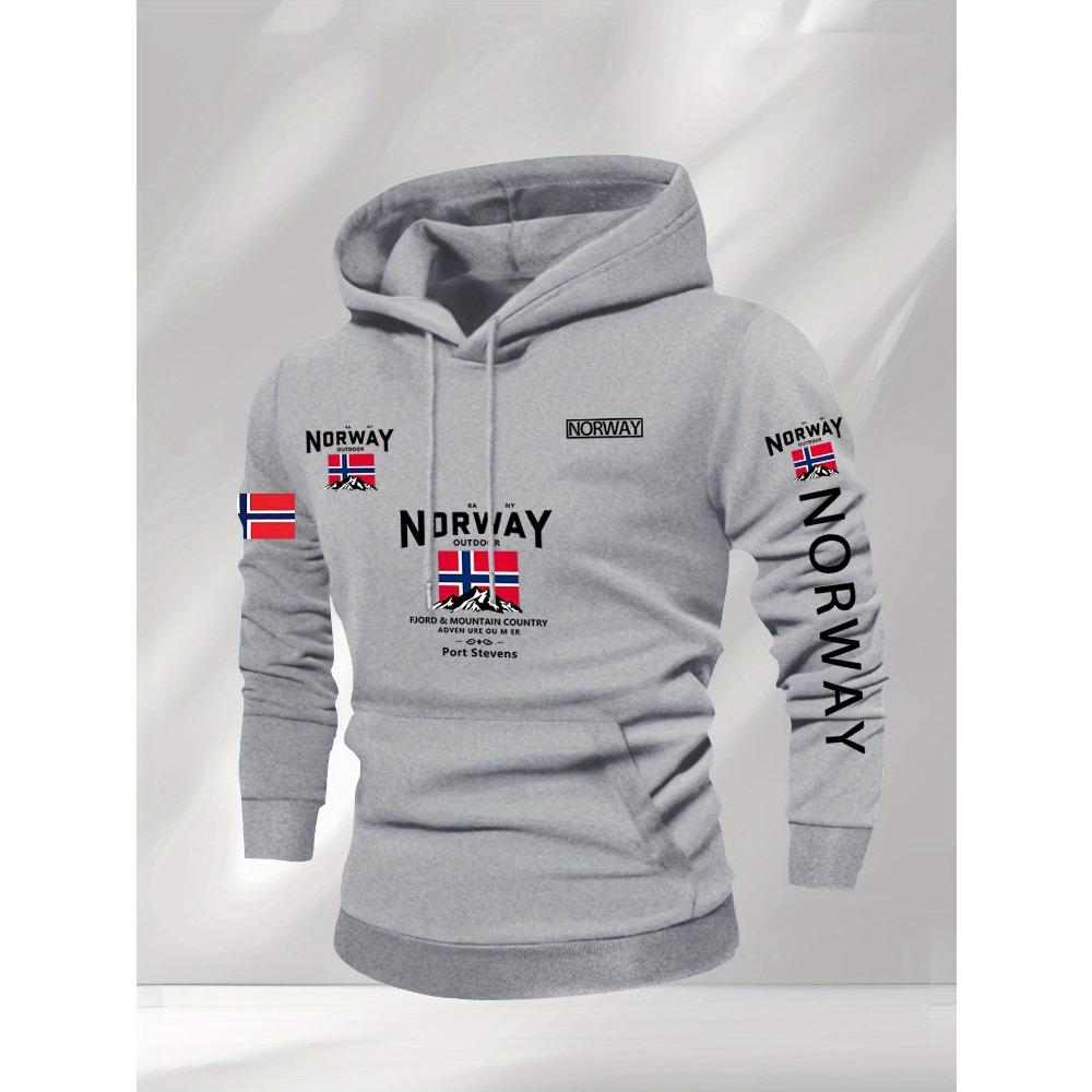 2026 Autumn/Winter Collection - Norwegian Pattern Men's and Women's Hooded Sport Coat Casual Loose-Fitting Warm Top