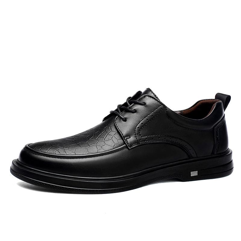 Men s Genuine Leather Formal Round Toe Casual Shoes Size 38