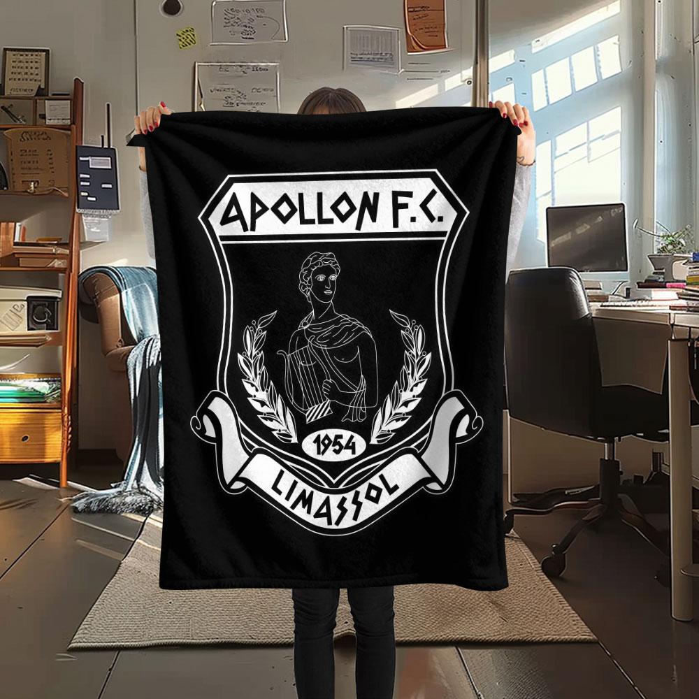 Apollon Limassol FC FlAannel Blanket, High Quality Comfortable for All Seasons, Home Decor, Warmth and Comfort