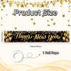 Happy New Year Banner, Large New Year Decorations Banner, 120x20 Inch New Year's Yard Sign Backdrop with Firework for Home 2026 Lunar New Years Eve