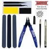 Gundam Model Craft Set: Cutting Pliers, Sanding Strips, File, Glue, and Knife for Enthusiasts
