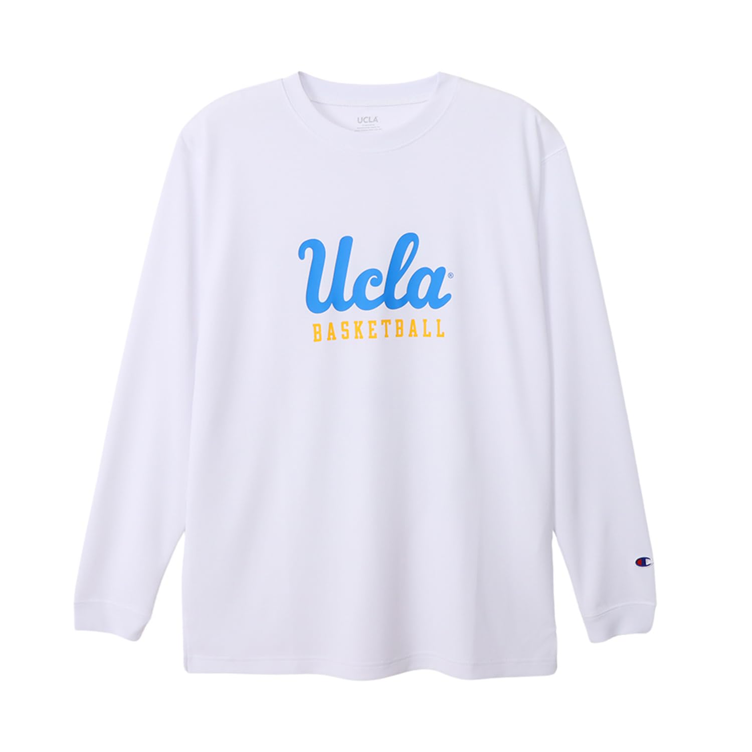 

Champion Long Sleeve Crew Neck with DRYSAVER Graphic UCLA Basketball Men s T-Shirt Print, T-Shirt, White, C3-AB467 белый