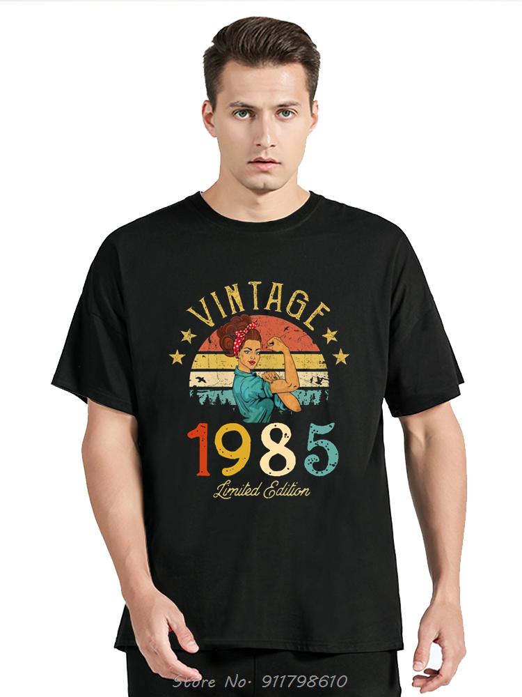 Pure Cotton Vintage 1984 Made In 1985 Birthday Old T-Shirt Unisex T-shirts Unisex O-Neck Tshirt