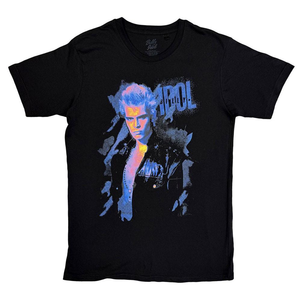 Billy Idol Unisex TShirt Blue Profile Medium Black S