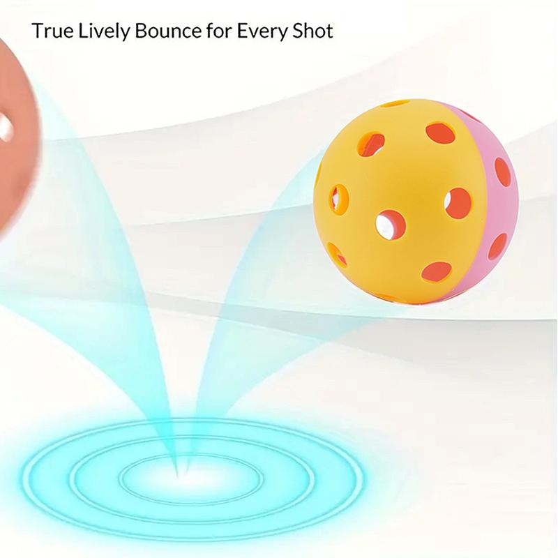 Pickleball Balls Two-Colors-Combined Indoor/Outdoor Training Pickleball Strong Flight Stability & Rebound Outdoor Sports Gear