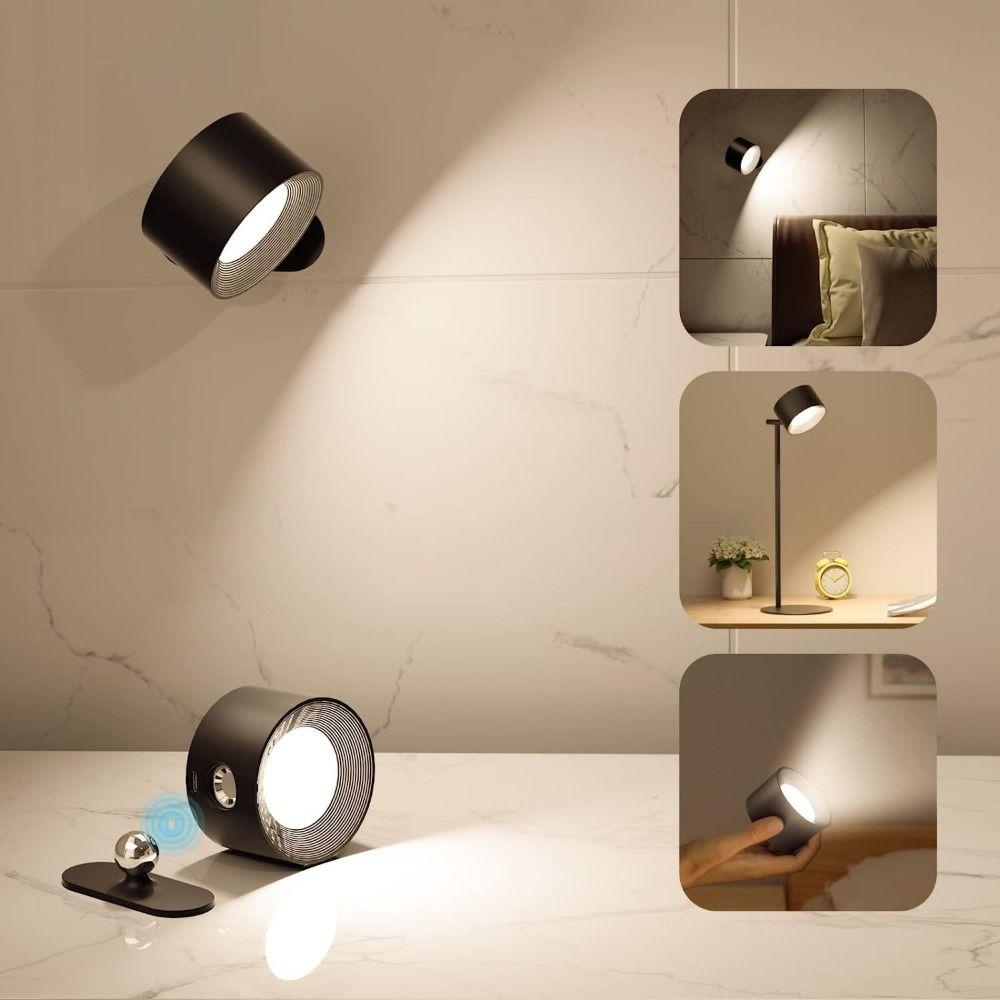 Lights Of Sweden Wireless Wall Sconces - Rechargeable LED, Remote Control, 3 Colors & Brightness, 360° Rotation (2 Pack)
