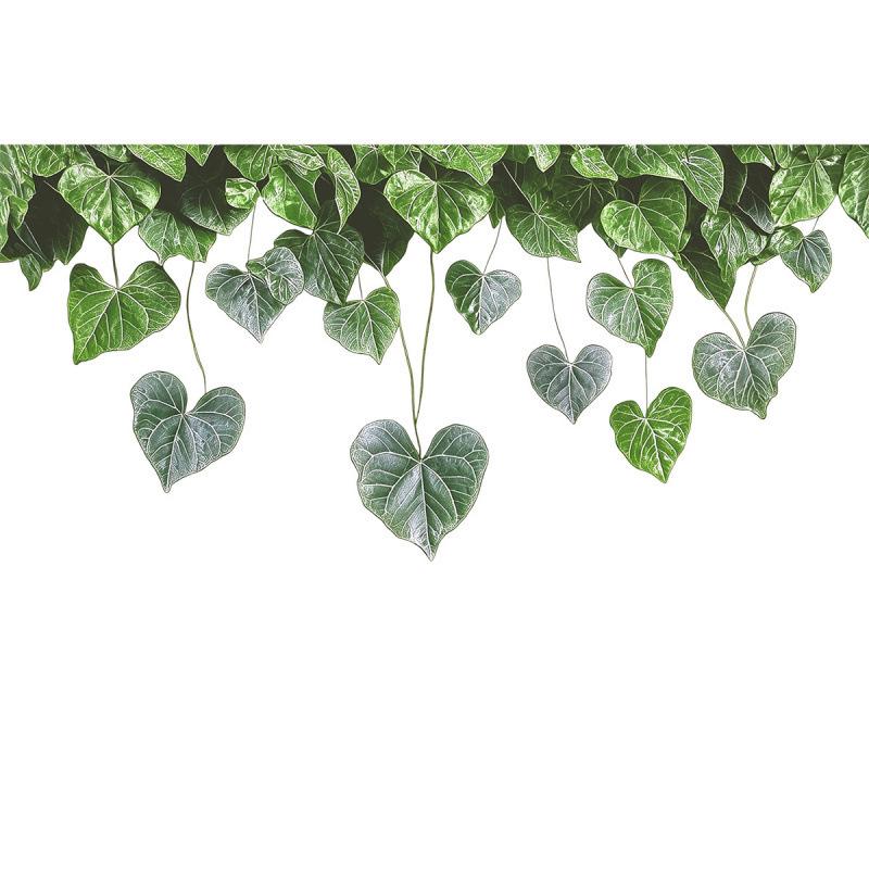 UV Transparent Green Plant Window Sticker: Bedroom Balcony Decor