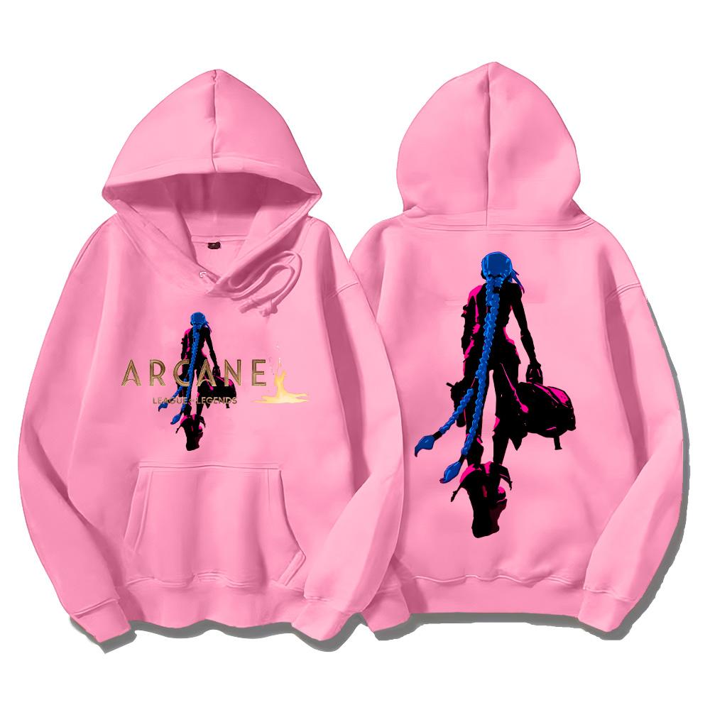 Arcane Hoodies Jinx Classic Aesthetic Print Clothing Autumn Winter Simple Sweatshirts Women Men Y2K Pullovers Clothing