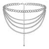 Rhinestone Inlaid Body Chain Multi Layer Design Rhinestone Belt Fashion Waist Chain  Party Wear