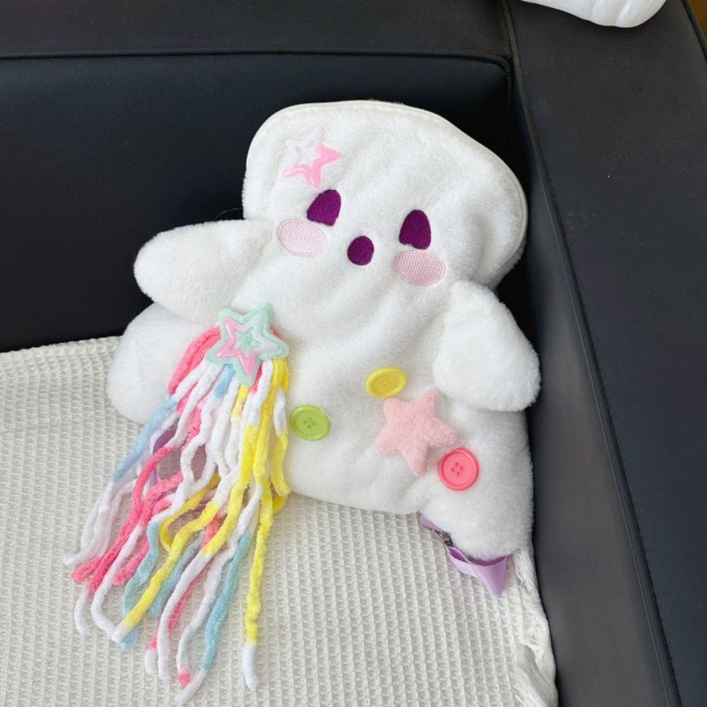 Korean Style Plush Ghost Backpack Large Capacity School Bag Doll Stuffed Plush Bag  Kindergarten