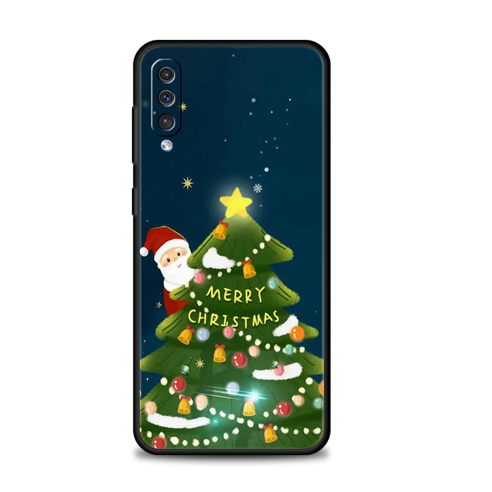 Christmas Snowman Deer Phone Case For Samsung Galaxy A50 A30 Note 8 9 20 Ultra A04 A50s A90 A40 A20e A10s A70 A20s M52 M33 M53