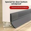 1M Thickened Door Bottom Seal Strip Self-Adhesive Silicone Rubber Weatherstrip Soundproof Windproof Dustproof Gap Sealer
