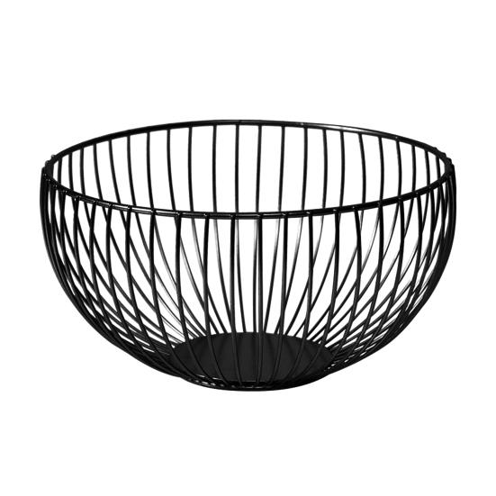 

Household Fruit Plate Thickened Iron Fruit Bowl with Large-Capacity Draining Design for Kitchen Countertop Storage Anti-Rust Snack Basket Creative B