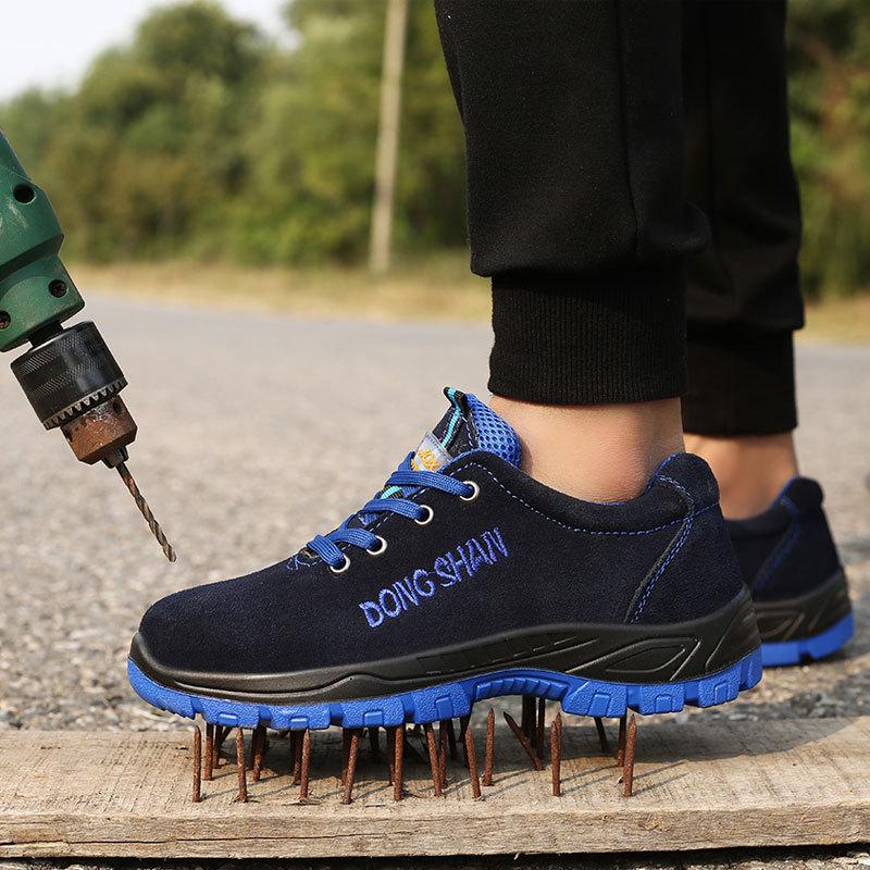 Anti-smashing and Anti-piercing Four-season Steel-headed Construction Site Safety Shoes, Anti-lightweight, Wear-resistant and Non-slip Work Shoes