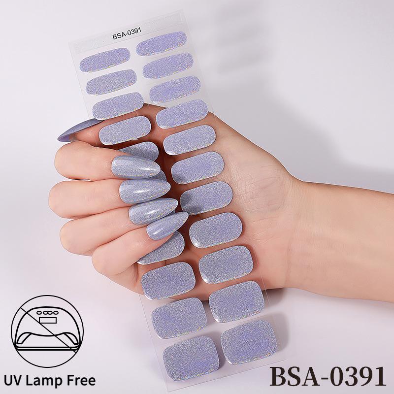Adesivi per Unghie in Gel Impermeabili Francesi - Carini Cartoni Animati Nail Art Senza Cottura per Stili Europei e Americani