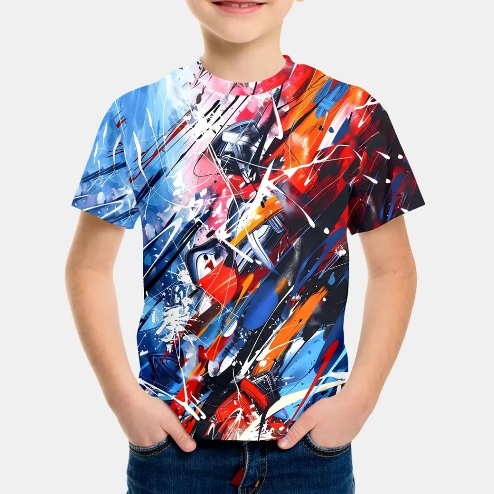 T-Shirts for Boys Tie Dye Graphic T Shirts Short Sleeve Tee Children's T-Shirt Elementary Girl Clothes Casual Tops Girl T-Shirts