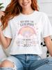 I Will Be Big Sister 2027 Watercolor Rainbow Clouds With Hearts And Gentle Pastel Announcet Unisex All Tshirt